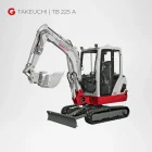 Takeuchi TB 225 A Minibagger 2,5 Tonnen mieten Würzburg Bamberg Umgebung