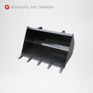 Schaufel mit Zähnen für Radlader Kompaktlader Laderaupe mieten Würzburg Bamberg Umgebung