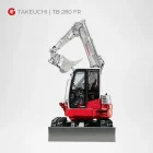 Takeuchi TB 280 FR Hüllkreisbagger 8,5 Tonnen mieten Würzburg Bamberg Umgebung